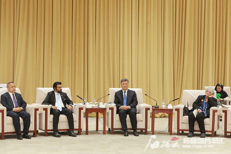 马兴瑞艾尔肯·吐尼亚孜会见新疆的就业和社会保障国际研讨会嘉宾