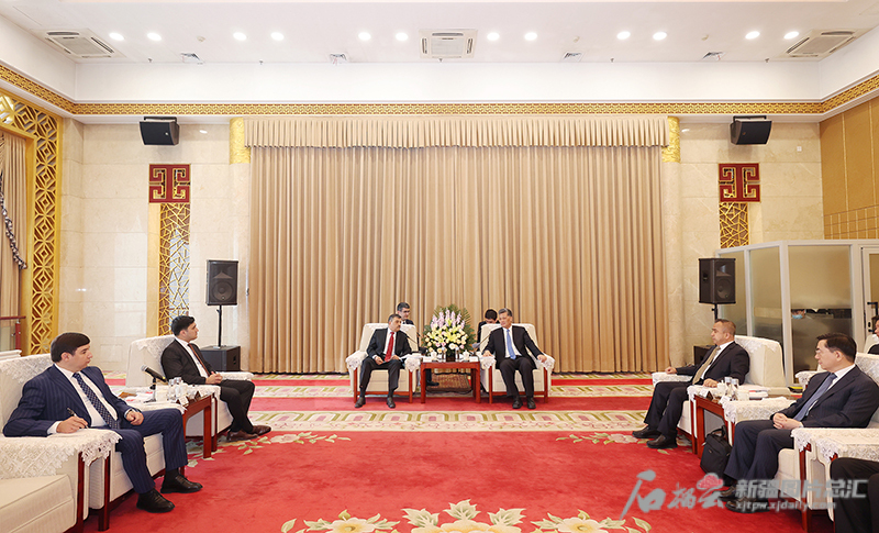 马兴瑞艾尔肯·吐尼亚孜会见塔吉克斯坦驻华大使萨义德佐达一行