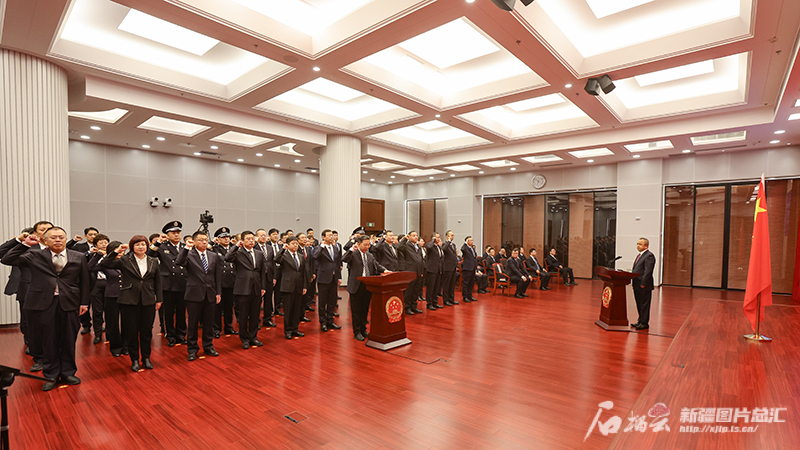 自治区人民政府举行宪法宣誓仪式 艾尔肯·吐尼亚孜监誓